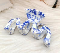 Nuevas Clip De Pelo Vintage Azul Y Blanco Para Mujer Barretas Accesorios De Cabello Clip De Pelo Elegante Y Moderno - details 5