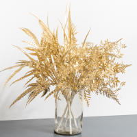Plantas Artificiales De Maple Dorado Y Eucalipto Decoración De Hogar Para Vaso Falsas Flores De Mimosa Para Boda Y Jardín Accesorios De Adorno De Hojas Plásticas - details 0