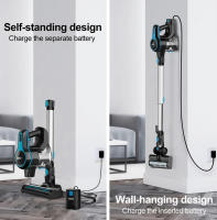 Escoba Aspiradora Sin Cable Inse N5, 12000pa Aspirador Aspiradora De Cenizas Potente 45 Minutos En Modo AutomáTico, Aspirador InaláMbrico 6 En 1 Antienredo Para Suelo/Alfombra/Pelos De Animales - details 9