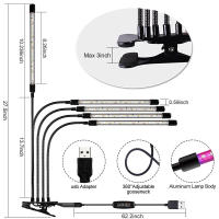Lámpara De Crecimiento LED 30-150 Con Control De Espectro Completo Para Plantas Fitolamp Fitolampas Luz Verde Para Flores Semillas En Casa Instalación Clip - details 1