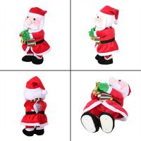 Muñeca De Peluche 32cm Tema Navidad Cantando Divertida Bajo Eléctrico Saxofón Dancer Santa Reindeer Decoración Creativa De Navidad - details 5