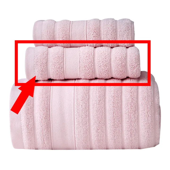 Juego de toallas de Baño de Algodón: toallas de baño gruesas y abrorbentes de 3 piezas, 1 toalla de baño, 2 Paños de Lavado - 1