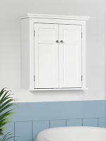 Armario para Baño de Pared Mueble de Baño Colgar con Estantes Ajustables y Puertas con Cierre Magnético Armario de Pared para Cocina Comedor 58x24x60 cm Blanco - details 1