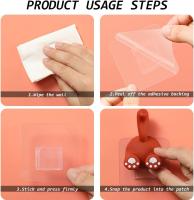 Paquete de 3 ganchos de cola de animal multiusos, gancho de pared adhesivo, soporte de cepillo de dientes, soporte de cepillo de dientes, cocina, baño, toalla colgante, (3 piezas) - details 2