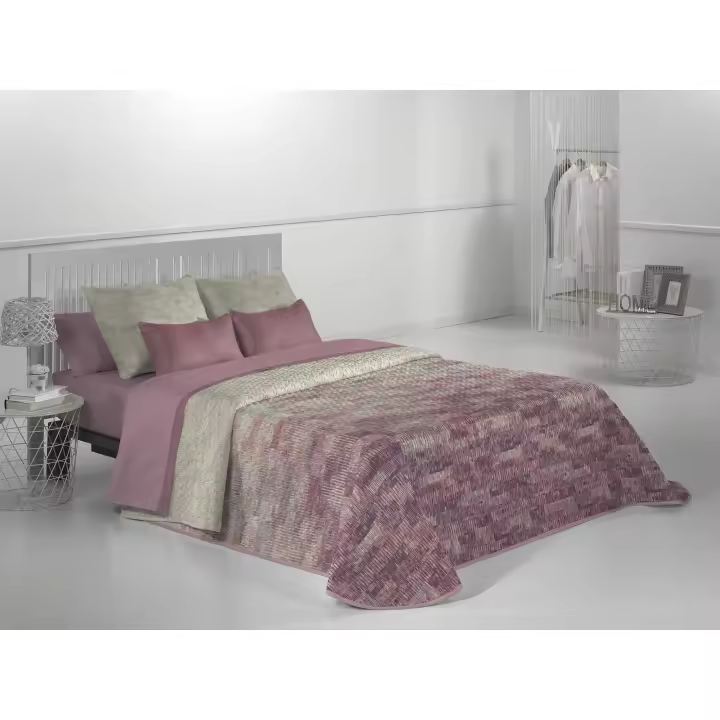 Colcha Bouti Bimba JVR - Diseño Geométrico - Dos Colores - 1