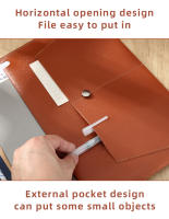 Bolsa De Cuero Para Archivo Y Organizador De Documentos A4 Estilo Moda Para Negocios Contratos Facturas Storage - details 6
