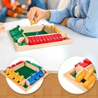 Juego De Dados De Madera 2-en-1 Juego De Mesa Para Fiestas Familiar Juego De Ajedrez De Colores Multicolores Ideal Para Reuniones Familiares - details 2