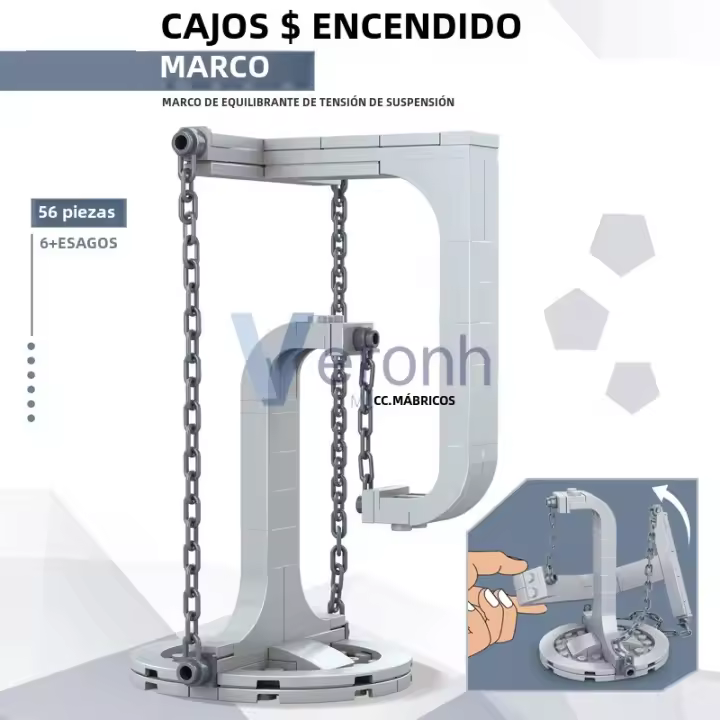Modelo De Escultura Tensegridad Bloques De Construcción Tecnológicos Juguete De Escritorio Decoración Del Hogar Científico Antigravedad Equilibrado Para Adultos Y Niños Desde 6 Años - 1