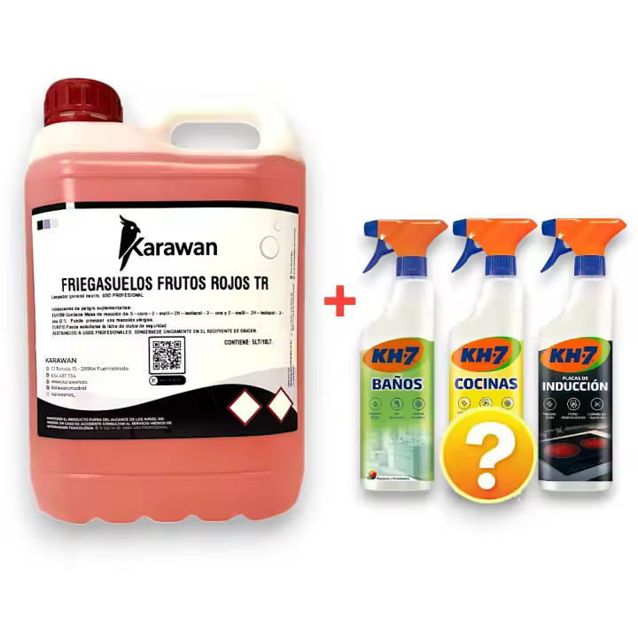 Detergente Liquido Fregasuelos Karawan de 5 Litros Frutos Rojos TR + Regalo - 1