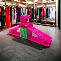 Perchas de Plástico Antideslizantes Fucsia MINOKUA 39x17 - Organización Eficiente - details 4