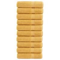 vidaXL Toallas de mano 10 uds 100% algodón 50x100 cm 600 gsm toalla Color Burdeos,  Crema,  Dorado y mas - details 0