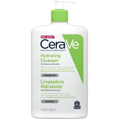 Cerave Gel Limpiador Hidratante Para Piel Normal a Seca 473ml. - 1