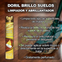DORIL Limpiador y abrillantador de superficies en spray, especial suelos de madera y parquet. 750ml - details 1