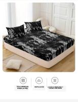 Juego De Sábanas De 3 Piezas Con Estampado De Mármol Ultra Suaves Y Transpirables En Microfibra Hipoalergénicas Y Resistentes a Las Arrugas Fácil De Atender - details 2