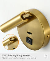Lámpara De Pared Moderna Con Carga USB Y Luz De Lectura Plegable Rotación De 350 Grados Para Dormitorio Estudio Hotel - details 14