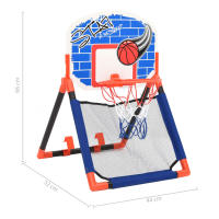 vidaXL Set baloncesto infantil multifuncional suelo y pared - details 7