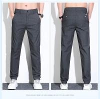 Pantalones Casuales Para Hombre Verano Ligeros Malla Elástica Pantalones Rectos Transpirables Moda Fitted Pantalones Casuales - details 11