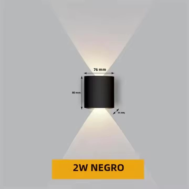 Lámpara De Pared Nórdica LED De Aluminio Para Interior Y Exterior IP65 Blanca Y Negra Moderna Para Pasillos Escaleras Dormitorio Baño Iluminación Diaria - 1