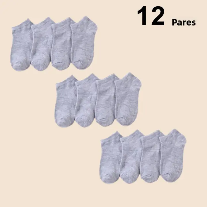 Calcetines De Barco Para Hombre 10/12/20/40 Pares Absorción De Sudor Deportiva Suave No Piloso De Media Caña Color Sólido Para Otoño Y Verano - 1