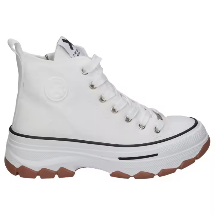 XTI KIDS | Zapatillas Altas XTI KIDS para Niña – Deportivas con Plataforma en Color Blanco – Sneakers con Cordones y Cremallera – Máximo Ajuste – Cómodas y Versátiles – Modelo 151277 - 1