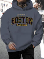 Sudadera De Capucha Estilizada Para Hombre Estilo Callejero Deportivo Casual De Otoño Y Invierno Cuello Redondo Sin Cierre Material Poliéster - details 1