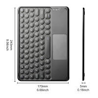 Teclado Inalámbrico Portátil Recargable Con Trackpad Para iPad Pro/Air/9.7 Pulgadas Teclado Delgado Para Desktop Laptop Tablet - details 4