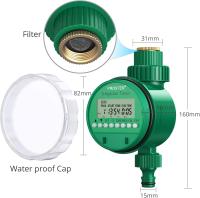 Temporizador de agua 3/4 "19mm Temporizador de riego automático con pantalla LCD 1m - 9h 59m Temporizador de agua digital Riego automático para jardín Invernadero Planta Hierba - details 1
