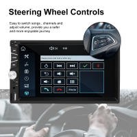 Podofo Estéreo De Coche Universal 2 Din Pantalla Táctil De 7 Pulgadas Con Carplay Bluetooth FM TF USB Cámara Trasera Soporte Para Control Del Volante - details 8