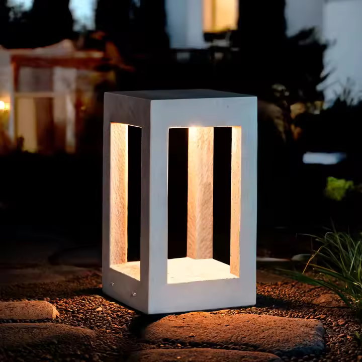 Ledkia Baliza Exterior LED Regulable 6W Cemento Blynte 35 cm Gris Piedra - 1