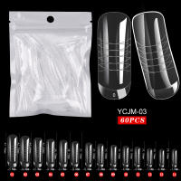 60pcs Extensiones De Uñas Falsas Art Acrílicas UV Gel Polvo Moldes De Escultura Cubiertas Completas Presión En Manicura Suministros Herramientas Para Dedos - details 9
