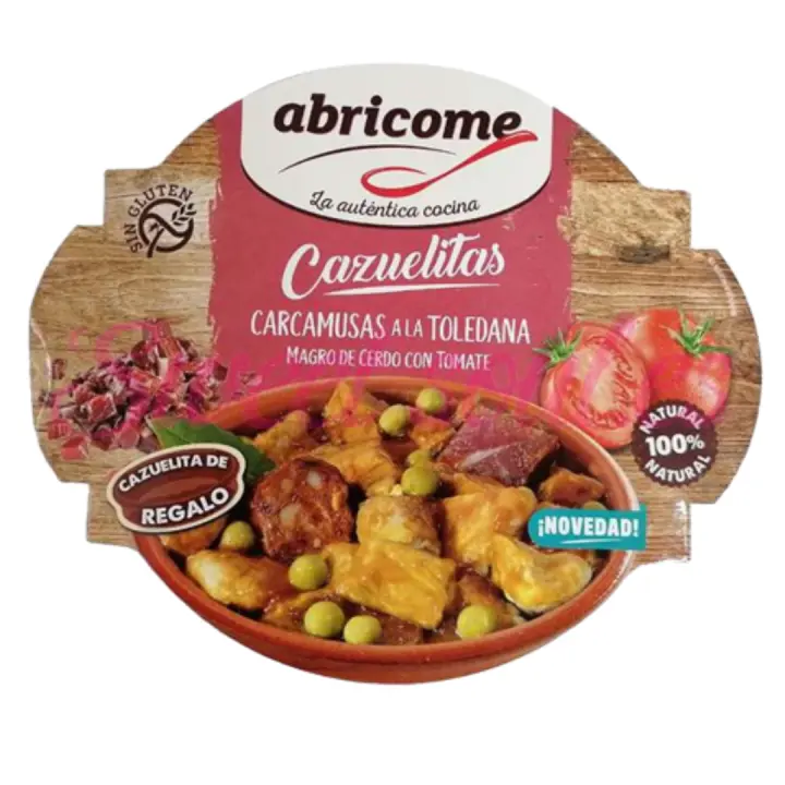 Cazuelita de carcamusas a la toledana Abricome 415g - Incluye cazuela de barro - Listo para comer - Comida preparada - 1