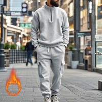 Conjunto Deportivo Casual Para Hombres Verano Otoño Invierno Con Cierre De Cremallera Y Veludo Tejido De Poliéster Talla S a XXXL - details 146