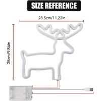 Señal De Neón LED De Renos De Navidad Para Decoración De Fiestas De Invierno Y Habitaciones Living Room Bedroom Regalos - details 2
