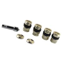 7 Pcs/Set Tapones De Válvula De Neumático Para Ruedas De Coche Universal Oculto Montaje En Fondo Capas De Metal Cobre - details 4