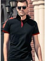 Camisa Polo Para Hombre Manga Corta Color Contraste Moda Casual Verano Ropa Streetwear Top Regular Polyester Antipelusa - details 2