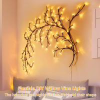 Luces De Vinas De Sisal USB Con 72/96 LEDS 8 Modos Luz Caliente Para Decoración De Paredes Habitaciones Cocinas Tiendas De Café Navidad Y Halloween - details 2