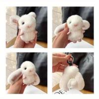 Juguete De Peluche Conejo Bunny Accesorio De Llavero De Peluche Suave Y Suave Regalo Para Mujeres Niñas Y Niños - details 3