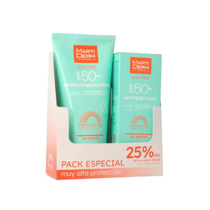MARTIDERM PACK SPF50+ ACTIVE CORPORAL 200 ML + FACIAL 50 ML - 1