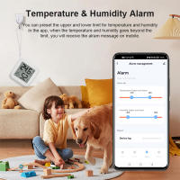 Sensor De Temperatura Y Humedad Bluetooth Con Pantalla LCD Cadena Control Remoto Por Tuya APP Y Voz Google Termómetro Higrómetro - details 5