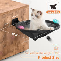Cama De Gato Colgante Plegable Y Respirable Con Estante De Pared Para Dormir Jugar Y Subir Con Marco De Baloncesto - details 5