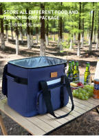 Bolsa de picnic portátil de gran capacidad, bolsa de hielo para automóvil, bolsa para acampar al aire libre, bolsa de almuerzo cuadrada de gran capacidad, bolsa de aislamiento portátil - details 4