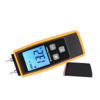Probador de humedad para y Madera, medidor de fugas, humedad, mortero de cemento, detector de contenido de Agua con retroiluminación LCD (Amarillo) - details 1