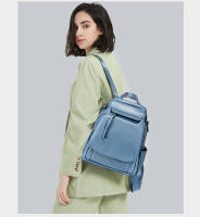 Mochila Pequeña De Cuero Zency Para Mujer Con Muchos Bolsillos Y Cubierta De Flap Antirrobo Bolso De Hombro De Moda - details 3