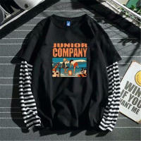 Camiseta De Punto Para Hombre Con Rayas Y Patchwork Estilo Japonés Gótico Manga Larga Suelta Para Otoño Camiseta Casual De Poliéster - details 3