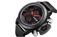 Reloj De Pulsera Deportivo Para Hombre Megir Moda Con Banda De Silicona Pantalla Analógica Cronógrafo Negro Con Calendario Resistente Al Agua - details 10