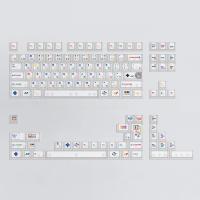 Keycaps Retro SFC 1990 Para Teclado Mecánico Cherry Profile 122 Teclas Transparentes Para Switch MX DIY ISO 7U Accesorios De Teclado - details 5
