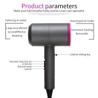 Secador De Pelo Profesional 2000W Con Fuerte Corriente De Aire Caliente Y Frío Iónico Para Salon Con Diffusor Y Broma Negativa - details 6