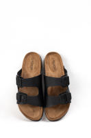 Sandalias de hombre con doble hebilla en polipiel y suela de corcho Chanclas planas cómodas plantilla acolchada Paloma Wang - details 2