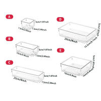 Juego De 28 Piezas Organizadores De Cajones Transparentes 4 Tamaños Diferentes Para Baño Y Vestíbulo Almacenamiento Duradero Y Antideslizante Para Cocina Y Dormitorio - details 1