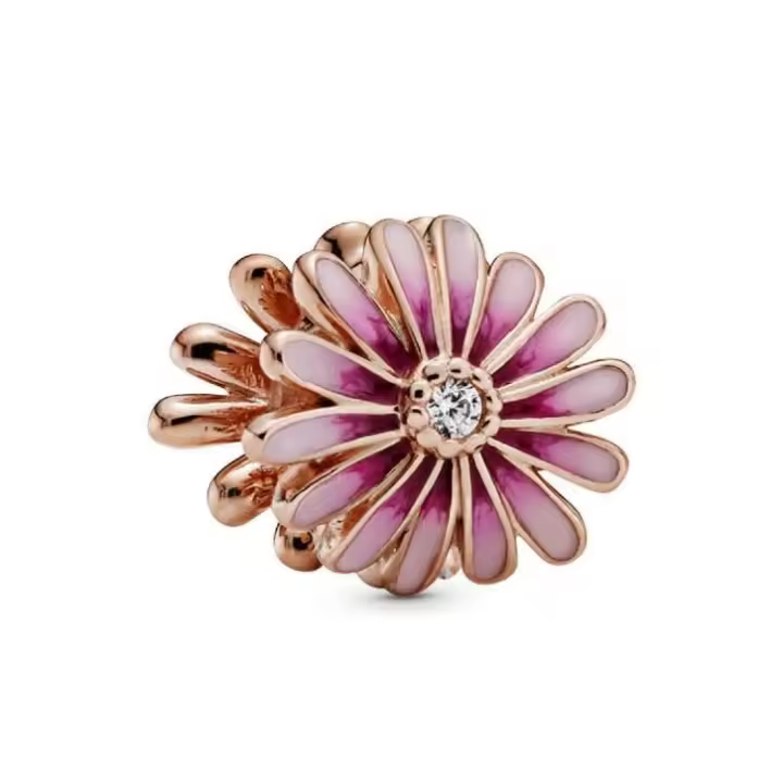 Pandora Garden Colección margaritas chapada en oro rosa de 14 quilates，Viene con un embalaje de caja de regalo completo. - 1